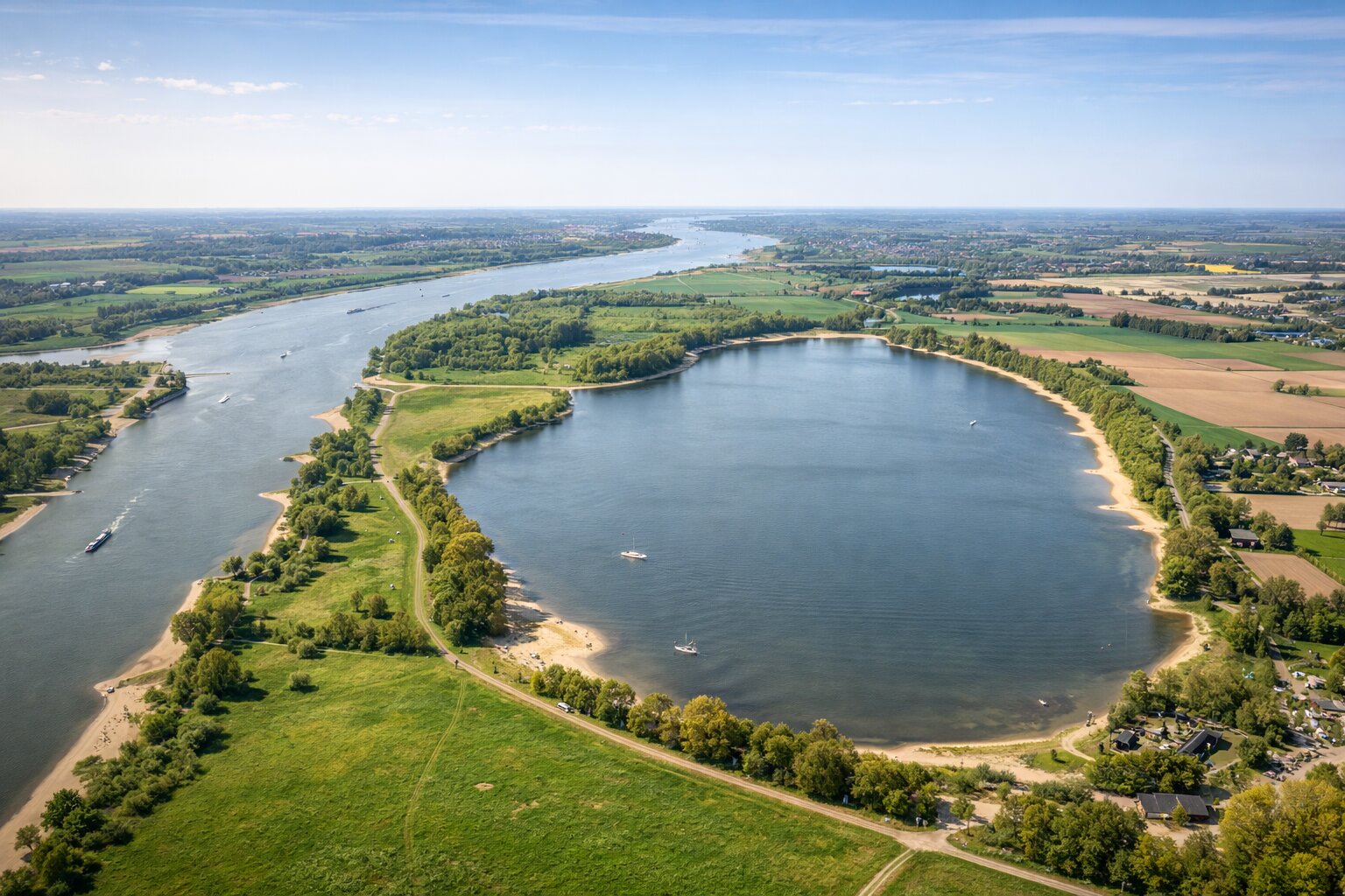 Flürener Altrhein aus der Luft